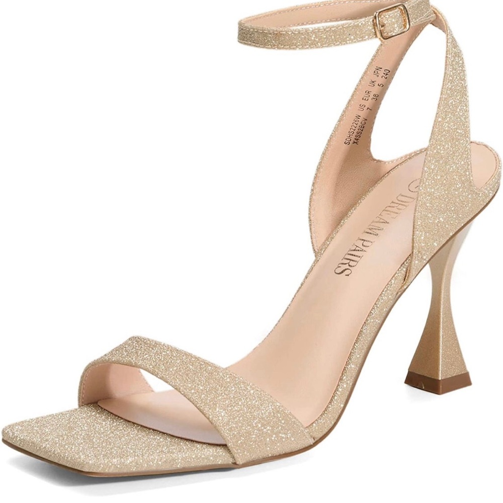 Brand new gold glitter women’s heels size 7